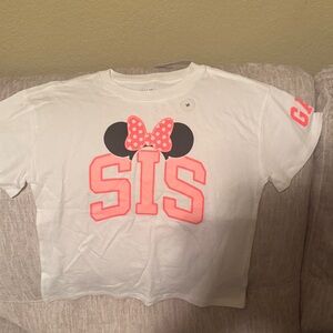 GAP Kids White Tee with Pink SIS and Bow